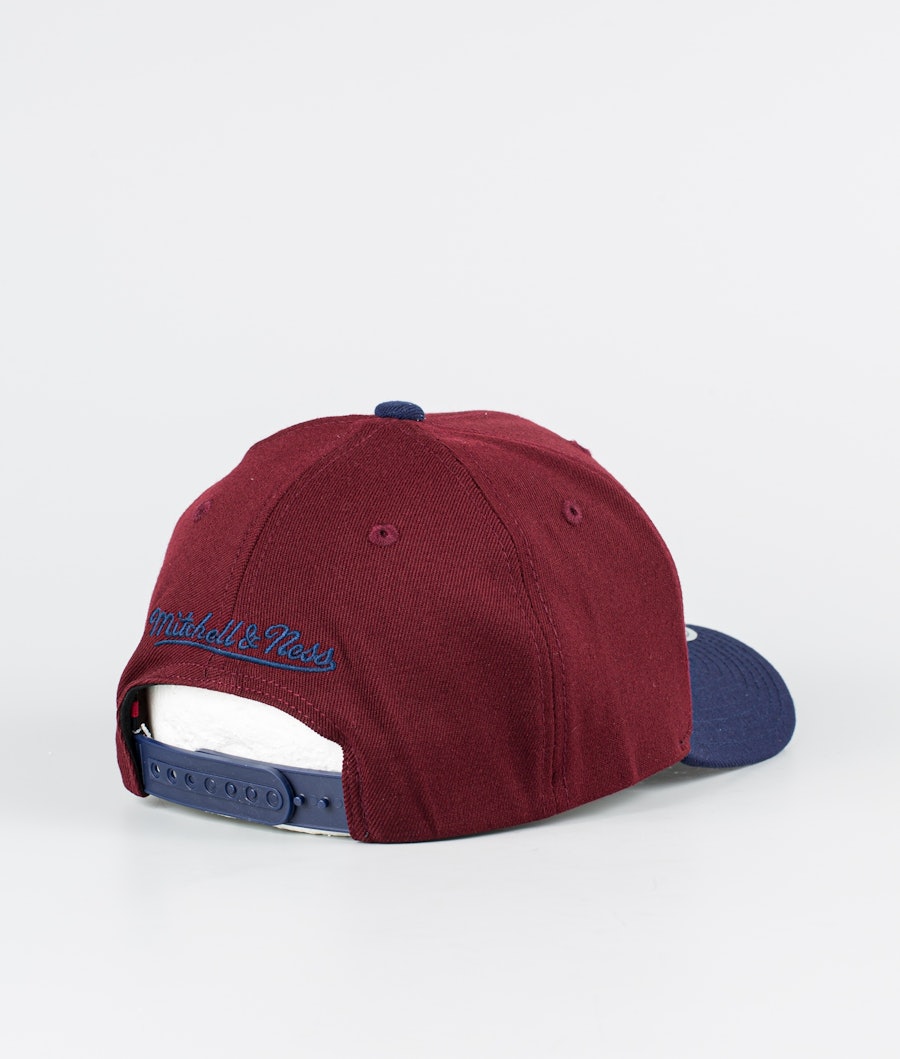 Mitchell and Ness Two Tone Pinscript Keps Burgundy/Dark Navy