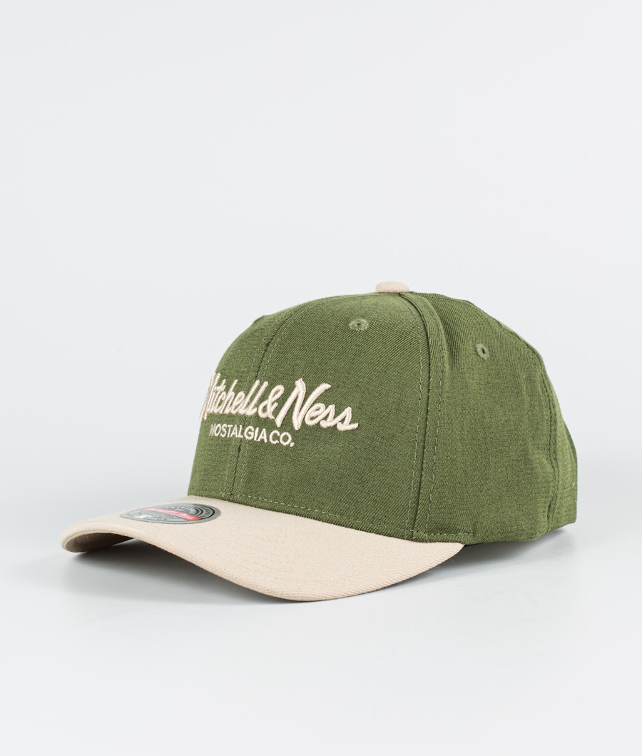 Mitchell and Ness Two Tone Pinscript Keps Khaki/Olive