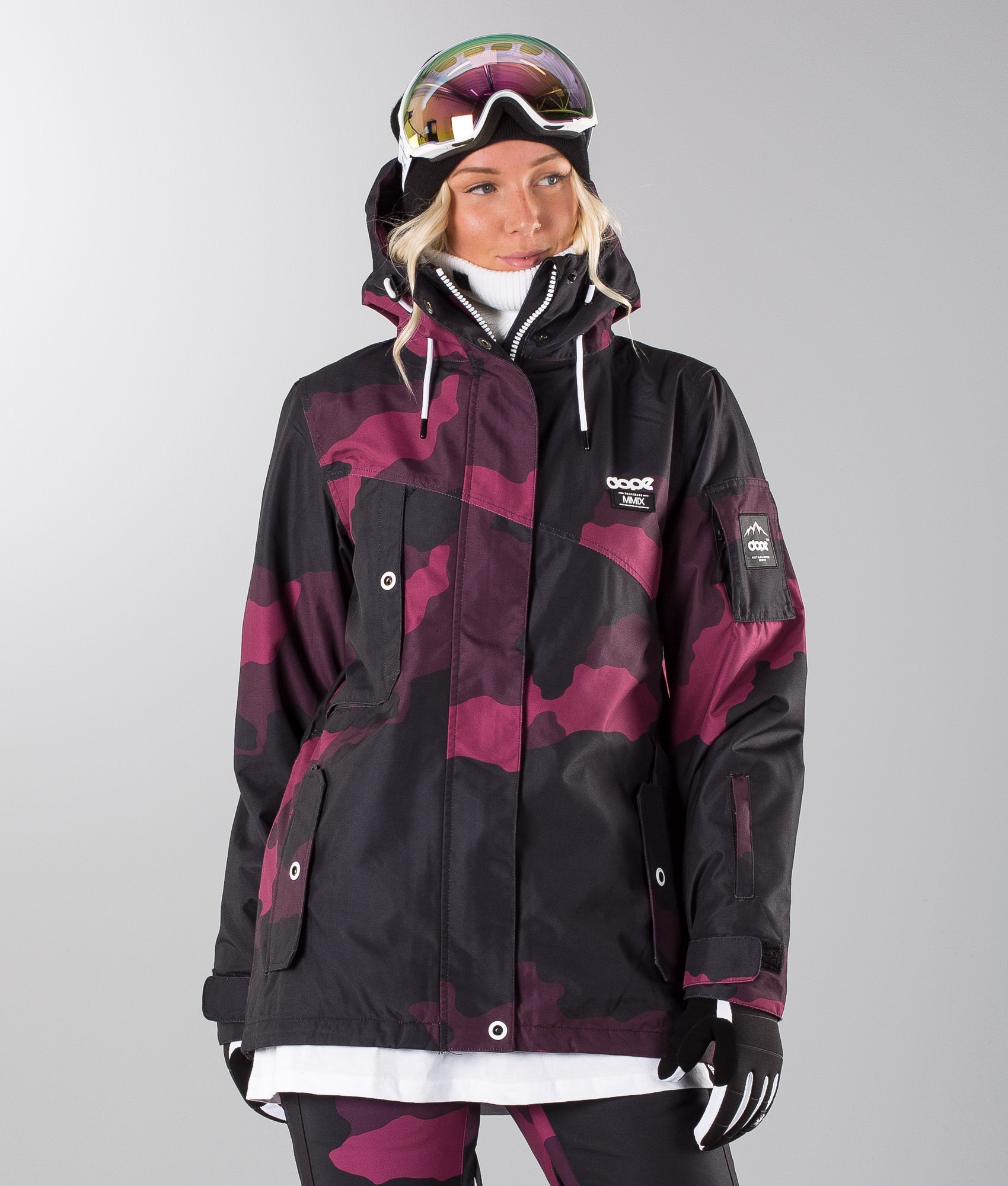 purple camo ski jacket