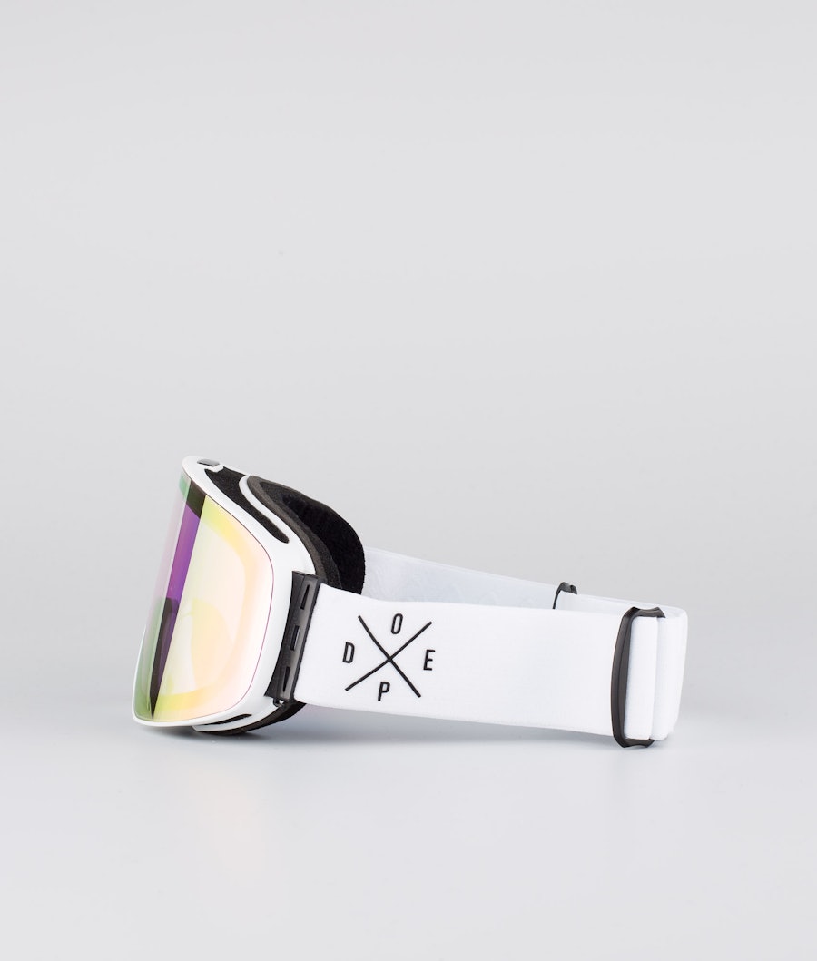 Dope Flush 2X-UP Skibrille White W/White Pink Mirror