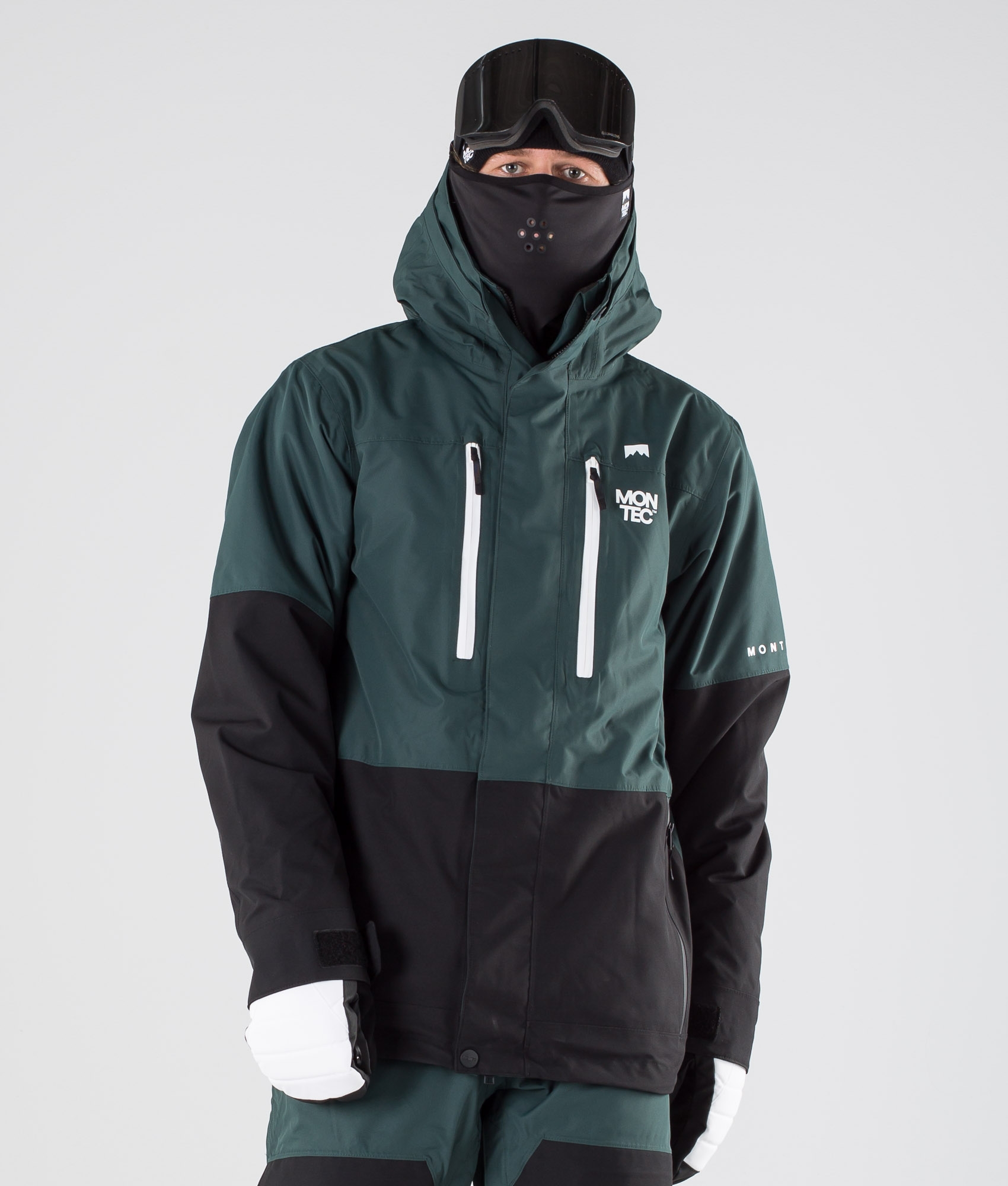 dark green ski jacket