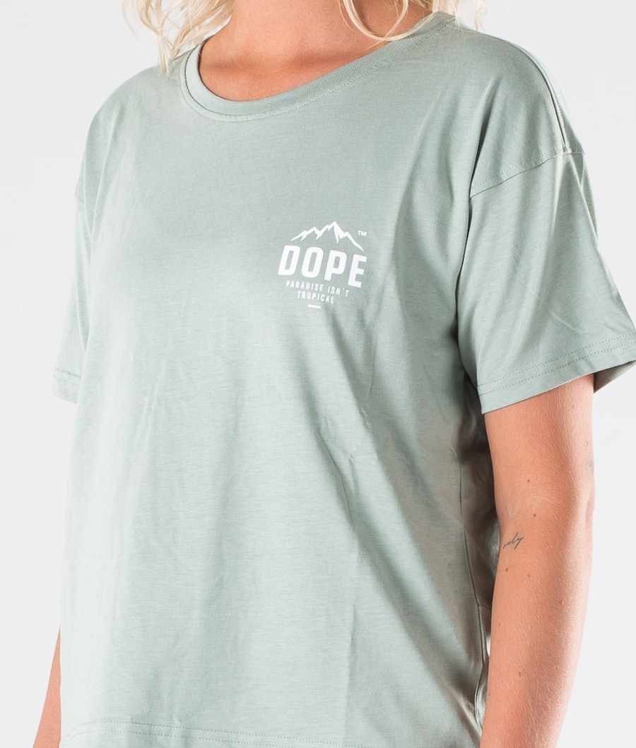 Dope Grand Paradise II T-shirt Dam Faded Green