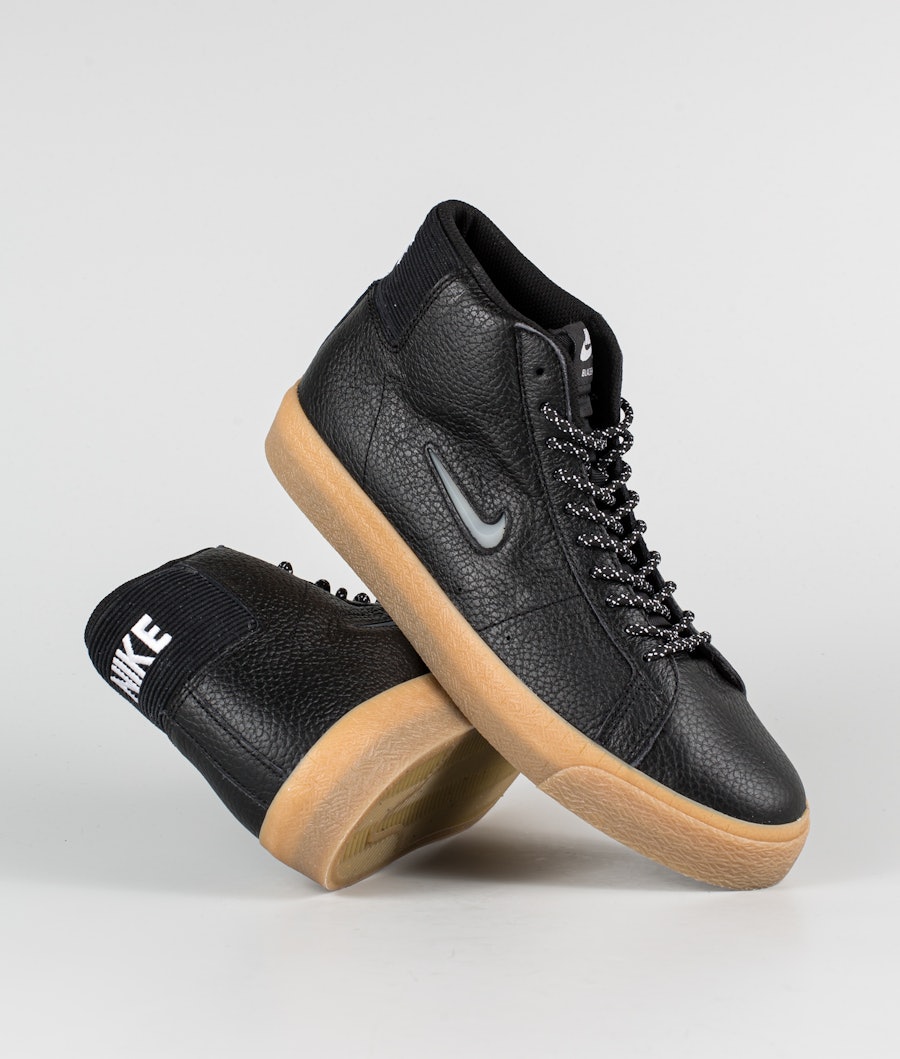 Nike Zoom Blazer Mid Premium Kengät Black/White-Black-Gum Light Brown