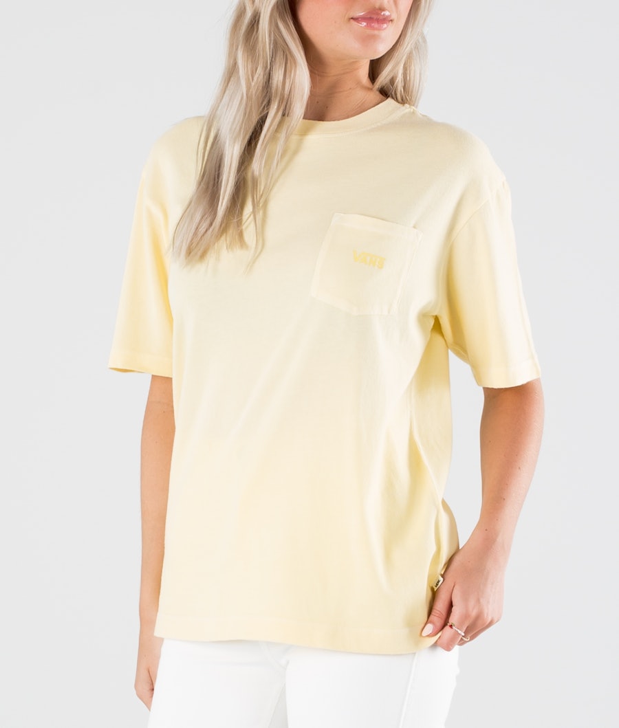 Vans Pocket V T-shirt Dames Mellow Yellow
