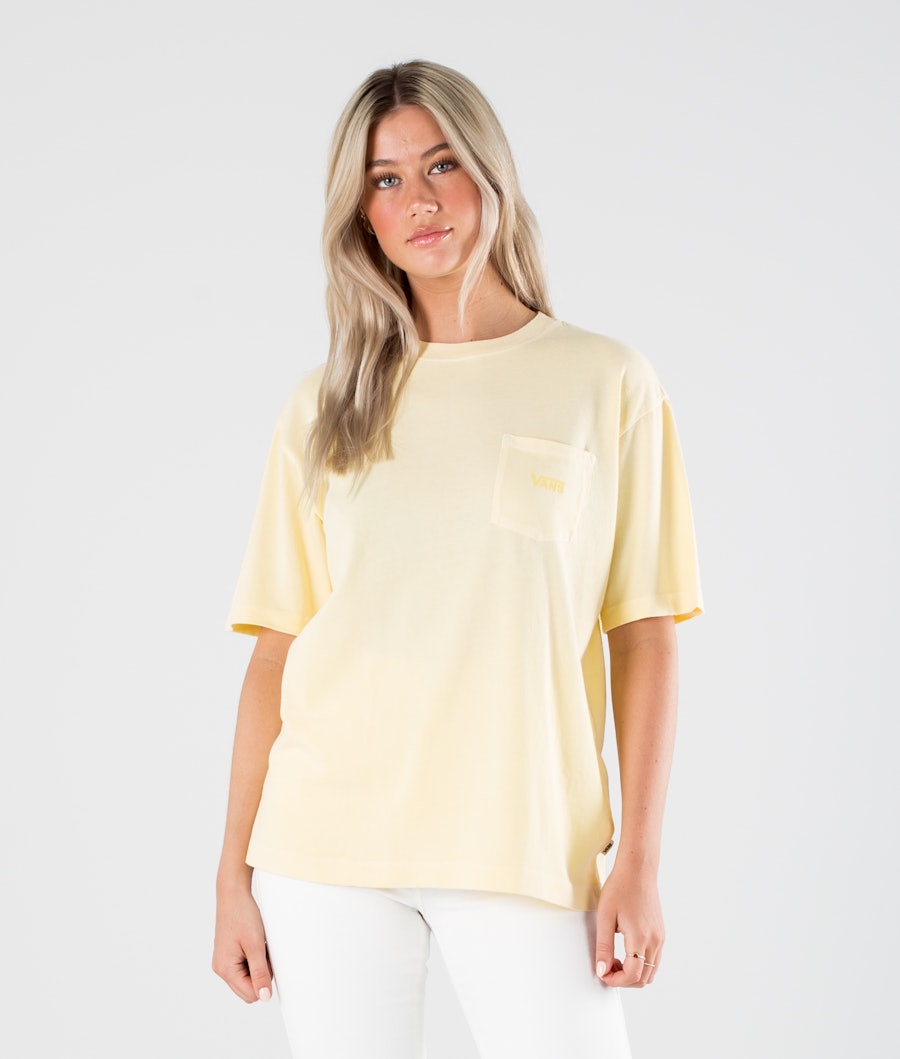 Vans Pocket V T-shirt Dames Mellow Yellow