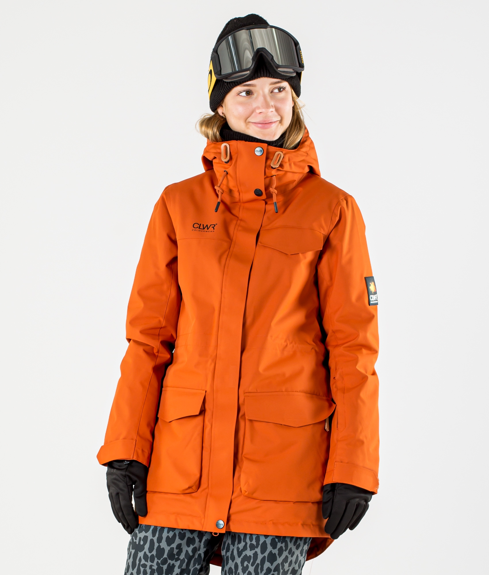 orange snowboard jacket
