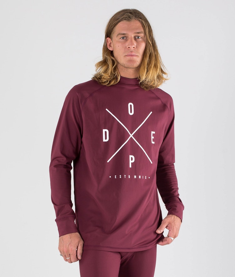 Dope Snuggle Camiseta Térmica Hombre 2X-Up Burgundy