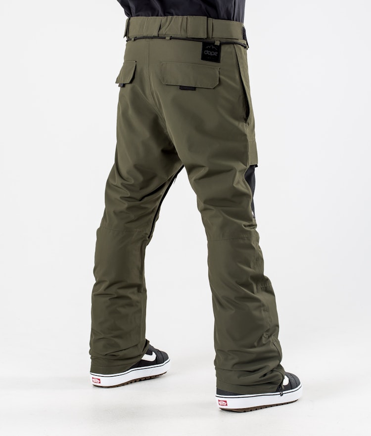 Dope Poise Kalhoty na Snowboard Pánské Olive Green/Black