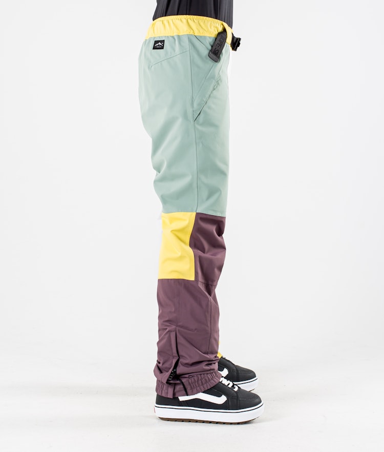 Dope Blizzard W 2020 Kalhoty na Snowboard Dámské Limited Edition Faded Green Patchwork