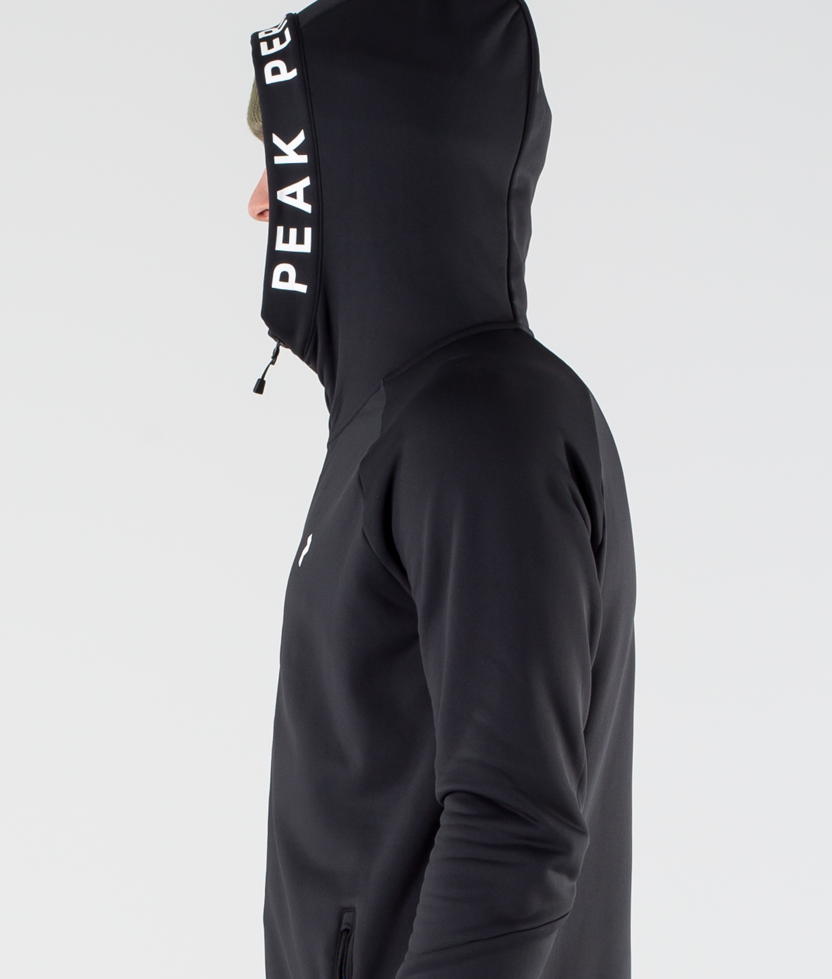 rider zip hood black