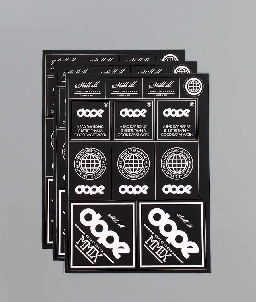 Dope Patch X 3 Stickers Black/White