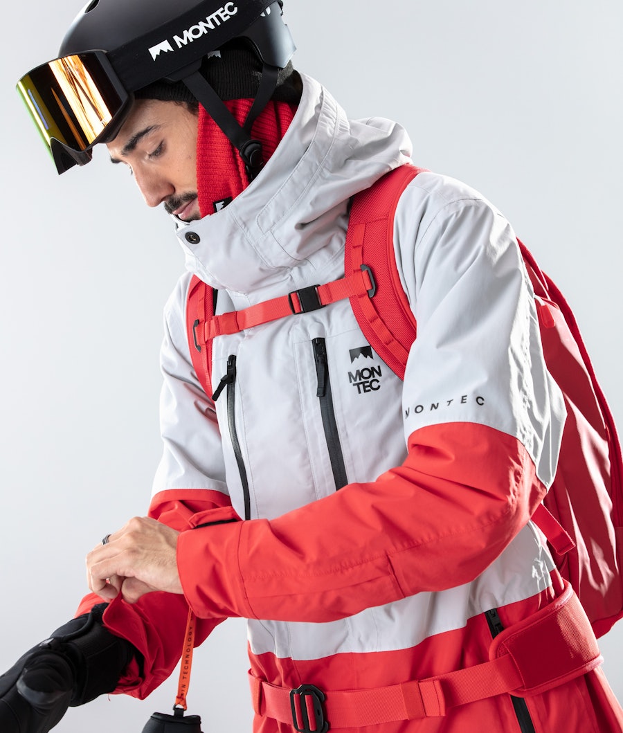 Montec Fawk 2020 Snowboard jas Light Grey/Red