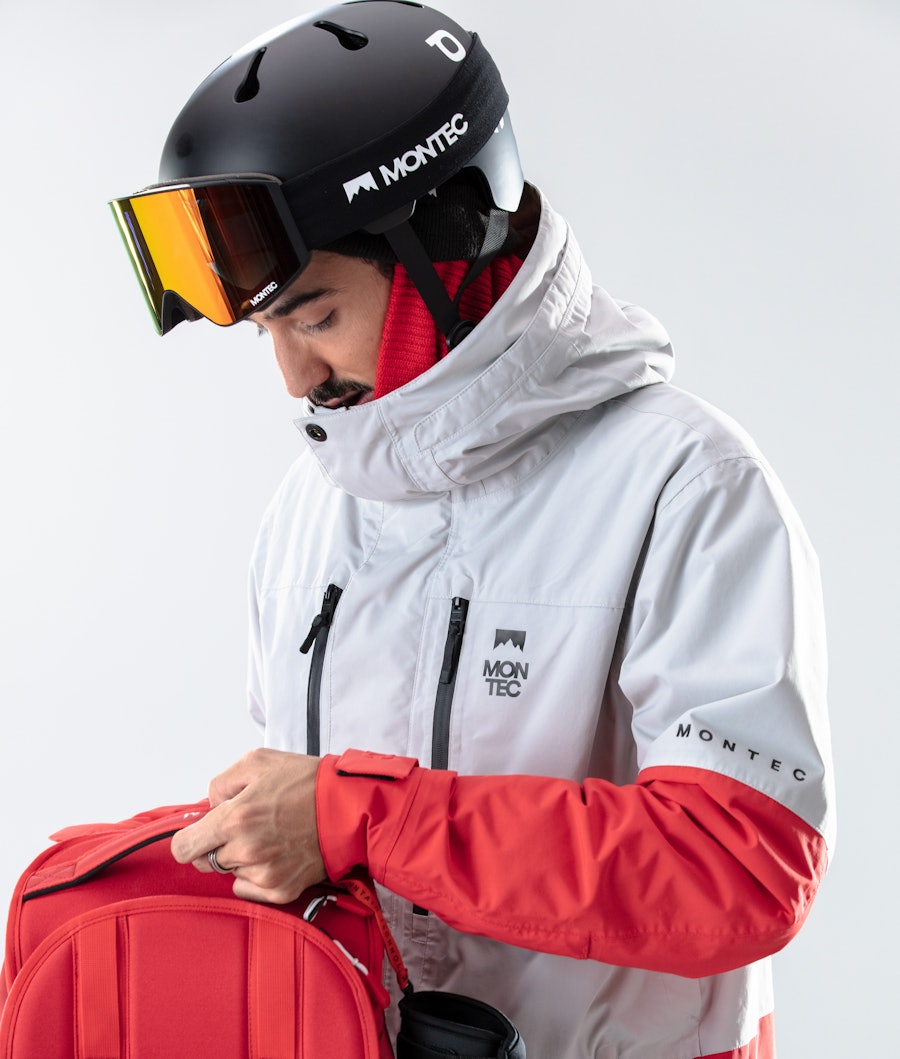 Montec Fawk 2020 Snowboardjacka Light Grey/Red