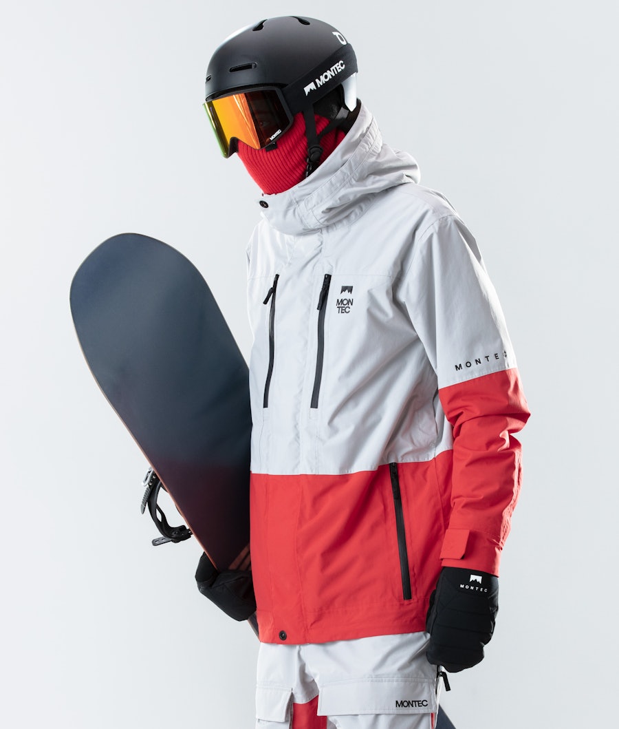 Montec Fawk 2020 Snowboard jas Light Grey/Red