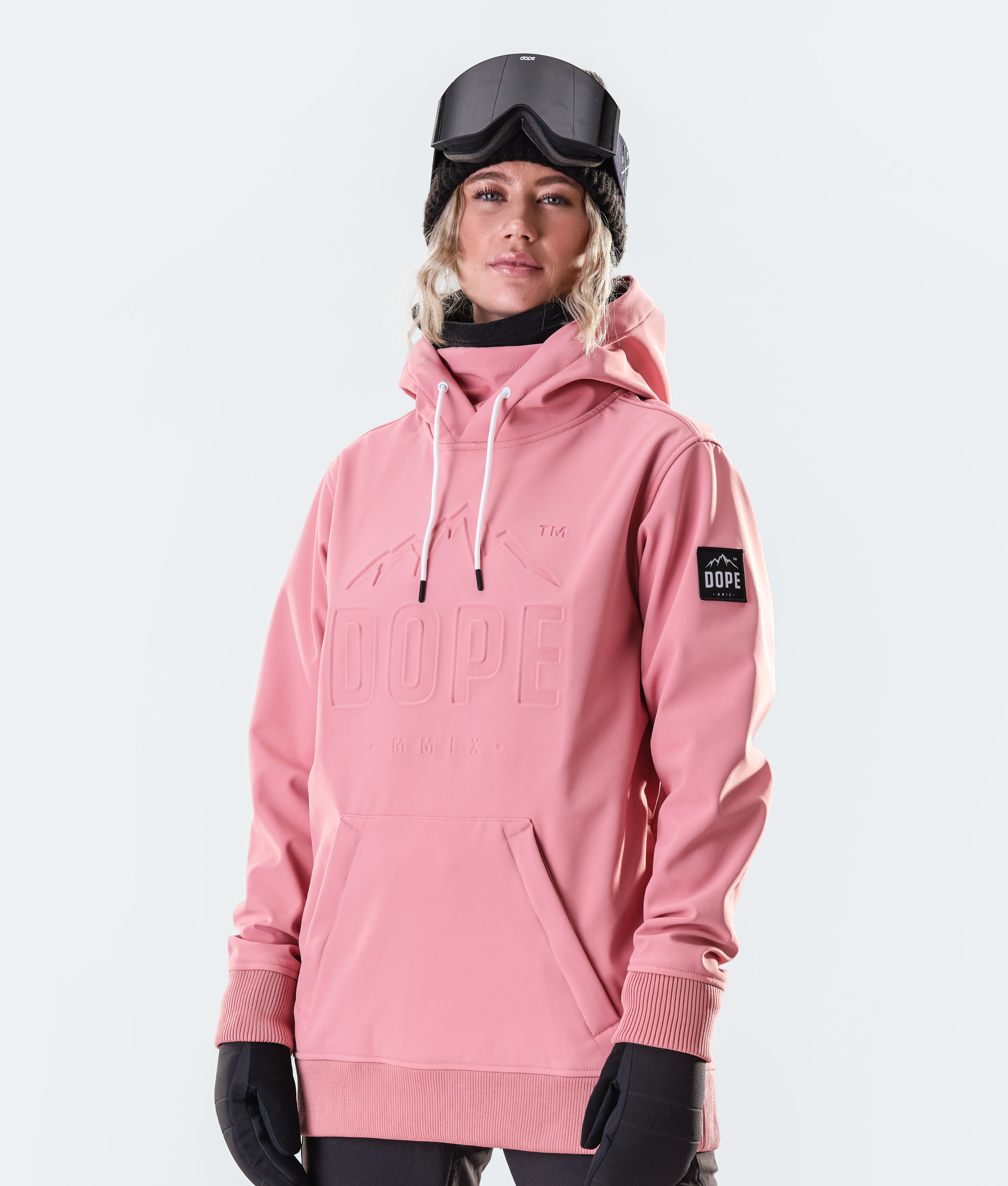 fluorescent pink ski jacket