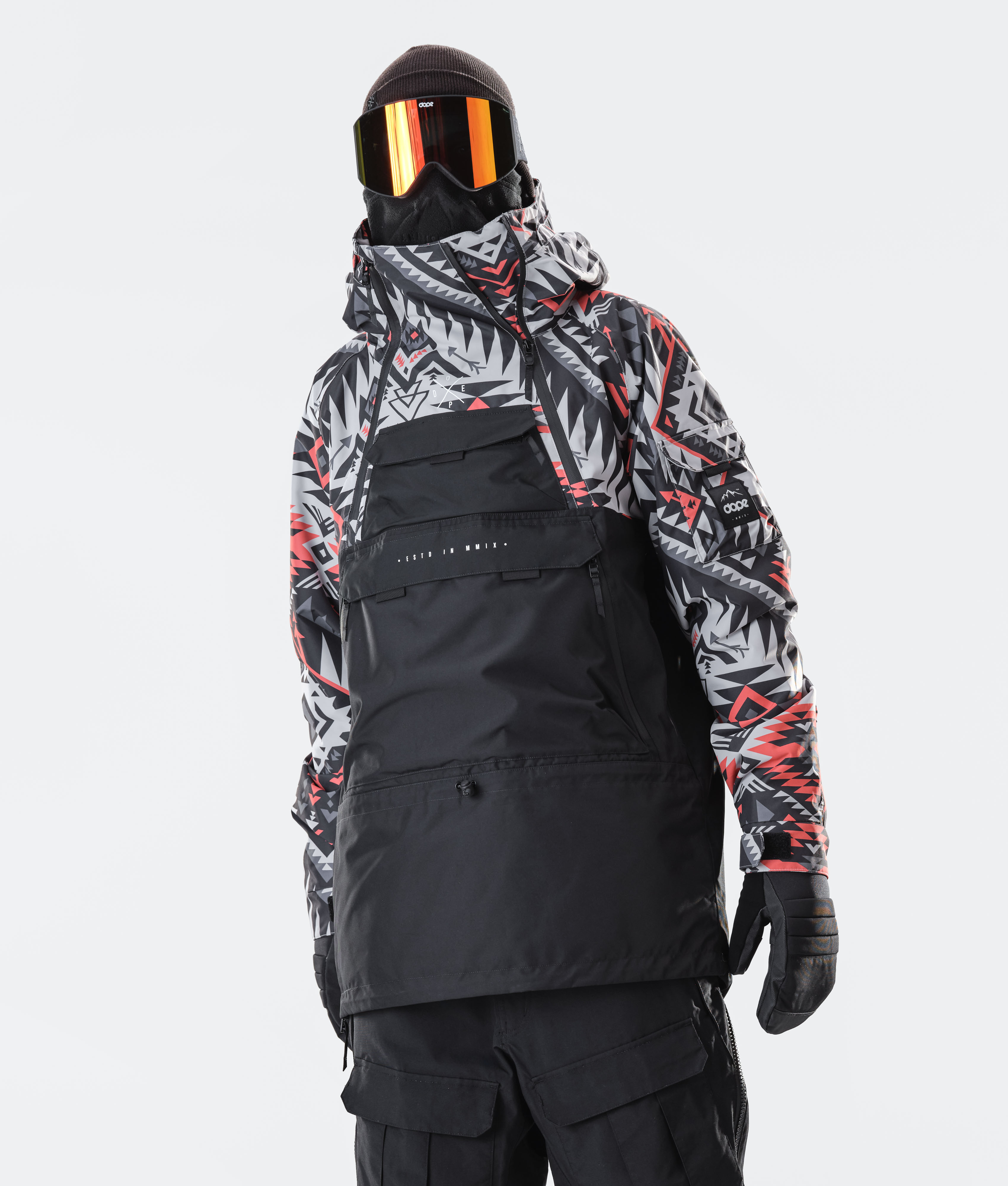 red black ski jacket