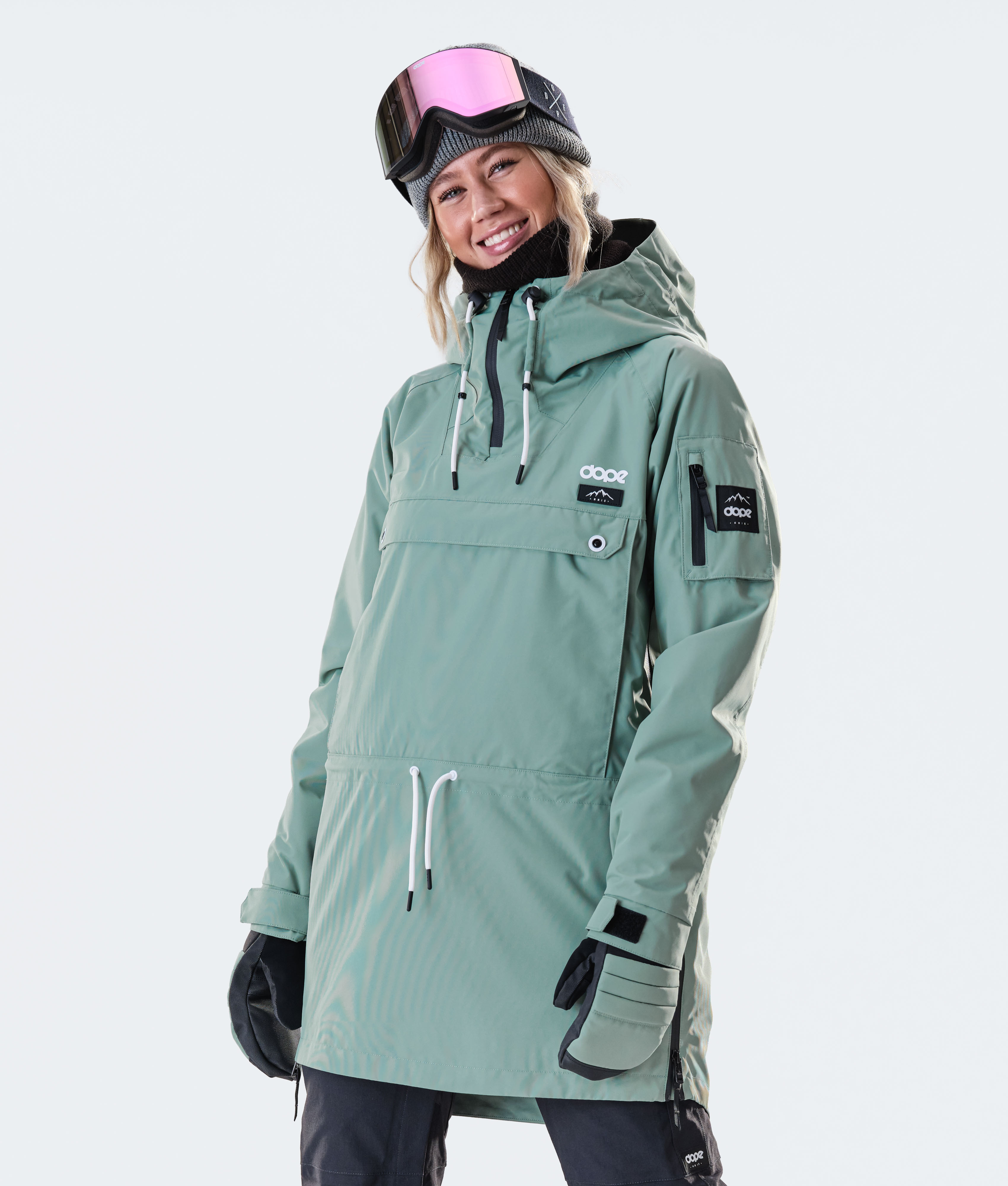 green ski jackets