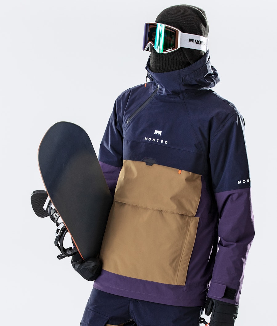 Montec Dune 2020 Snowboard Jacket Marine/Gold/Purple