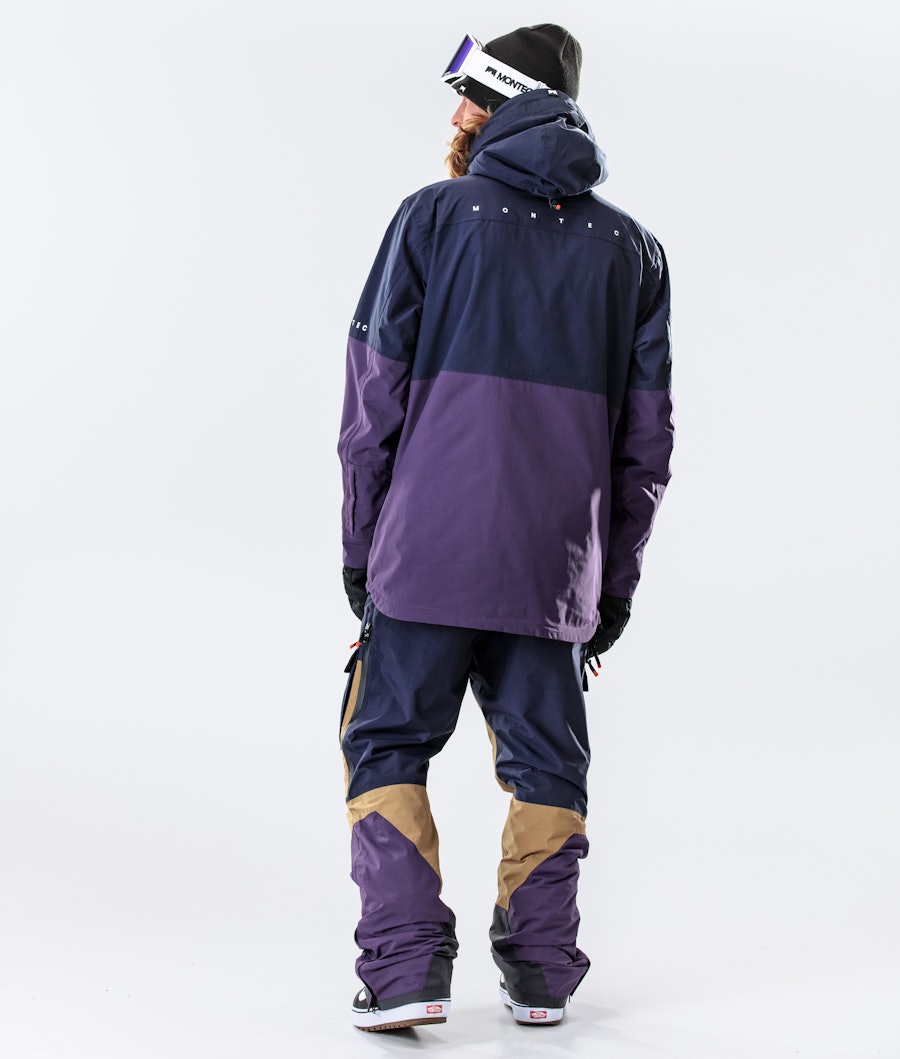 Montec Dune 2020 Snowboard Jacket Marine/Gold/Purple