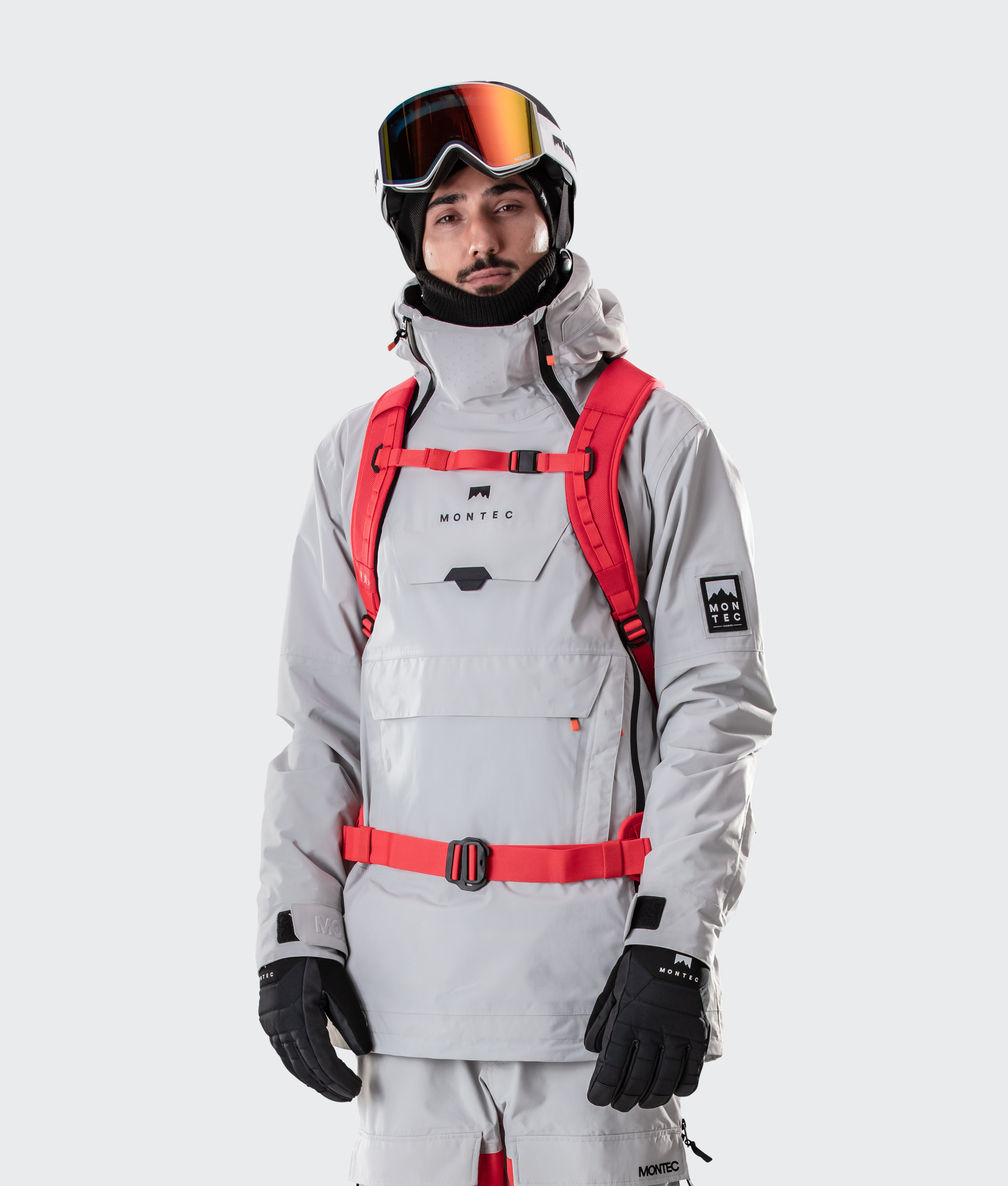 white snowboard outfit