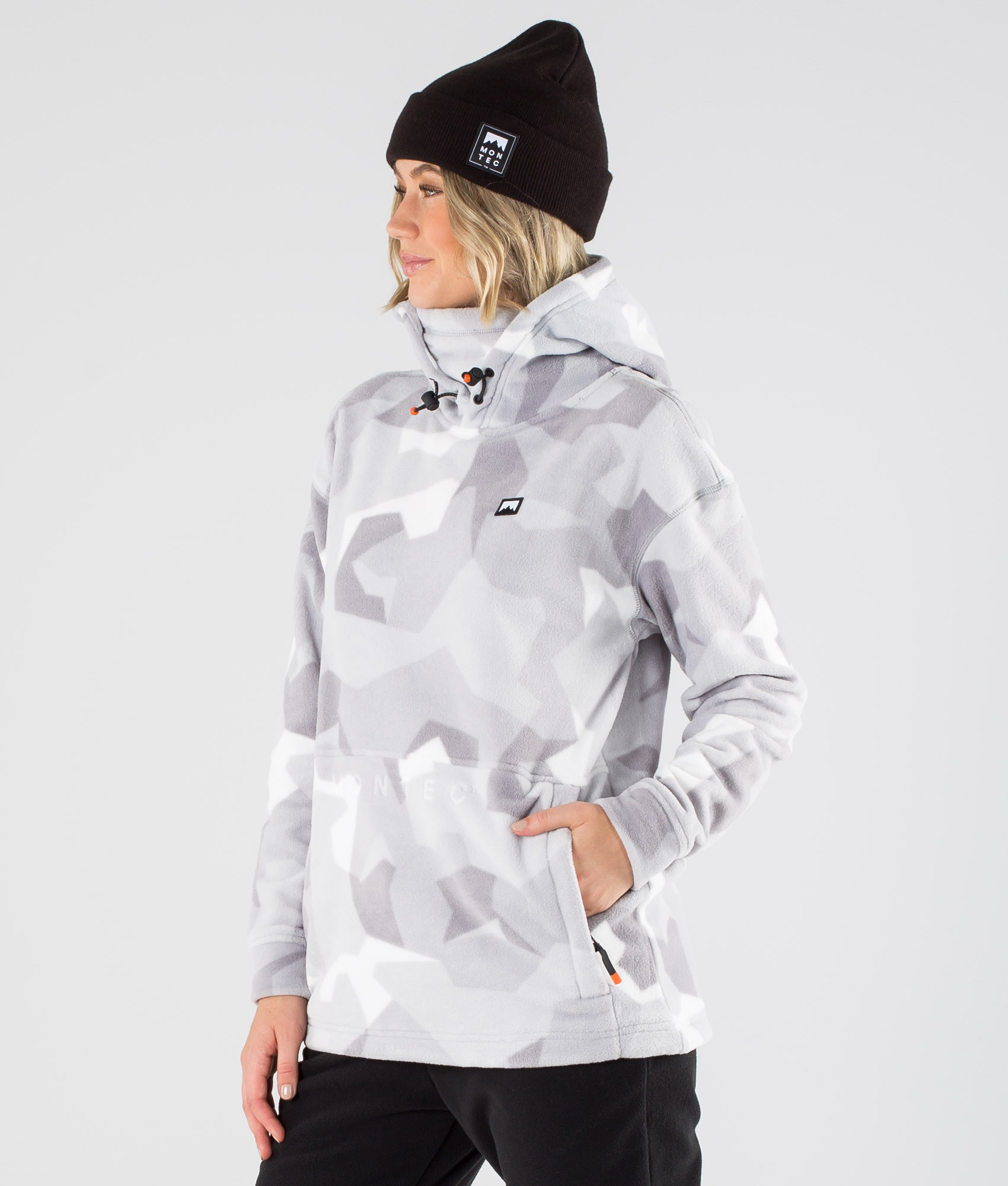 white camo fleece jacket