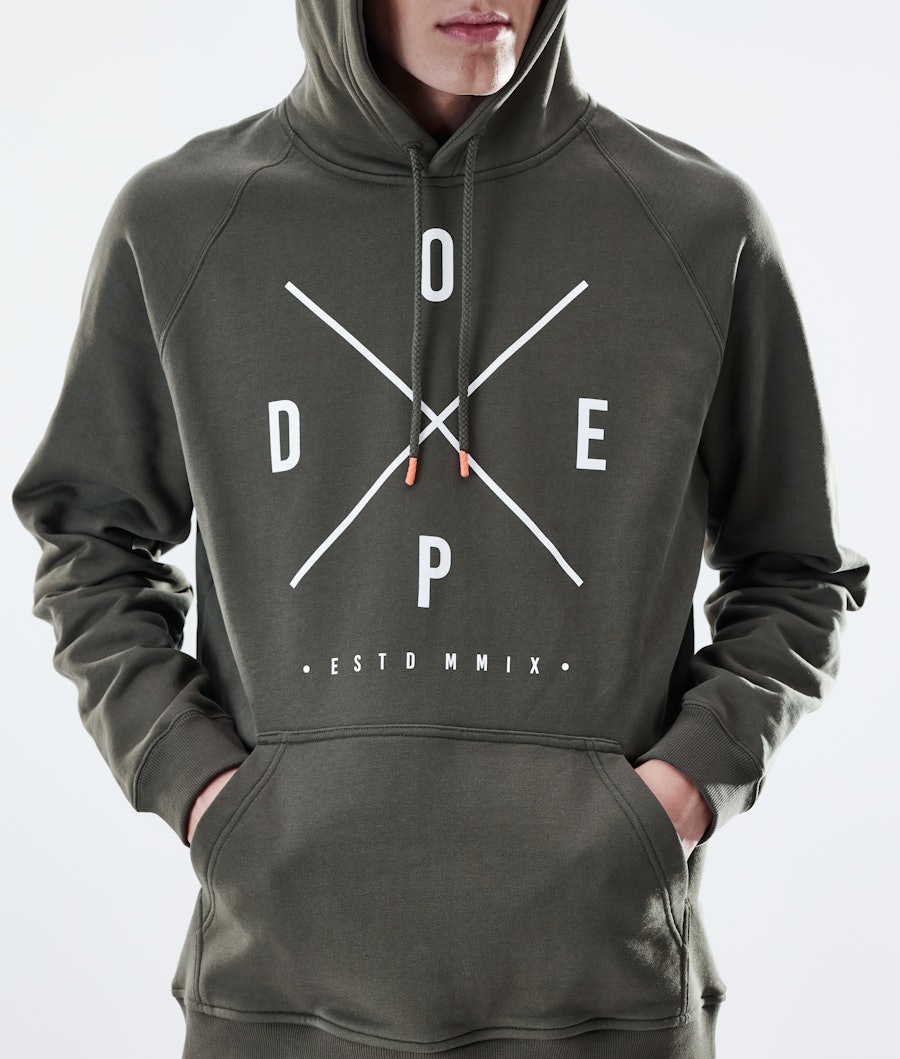 Dope Daily 2X-UP Hoodie Olive Green