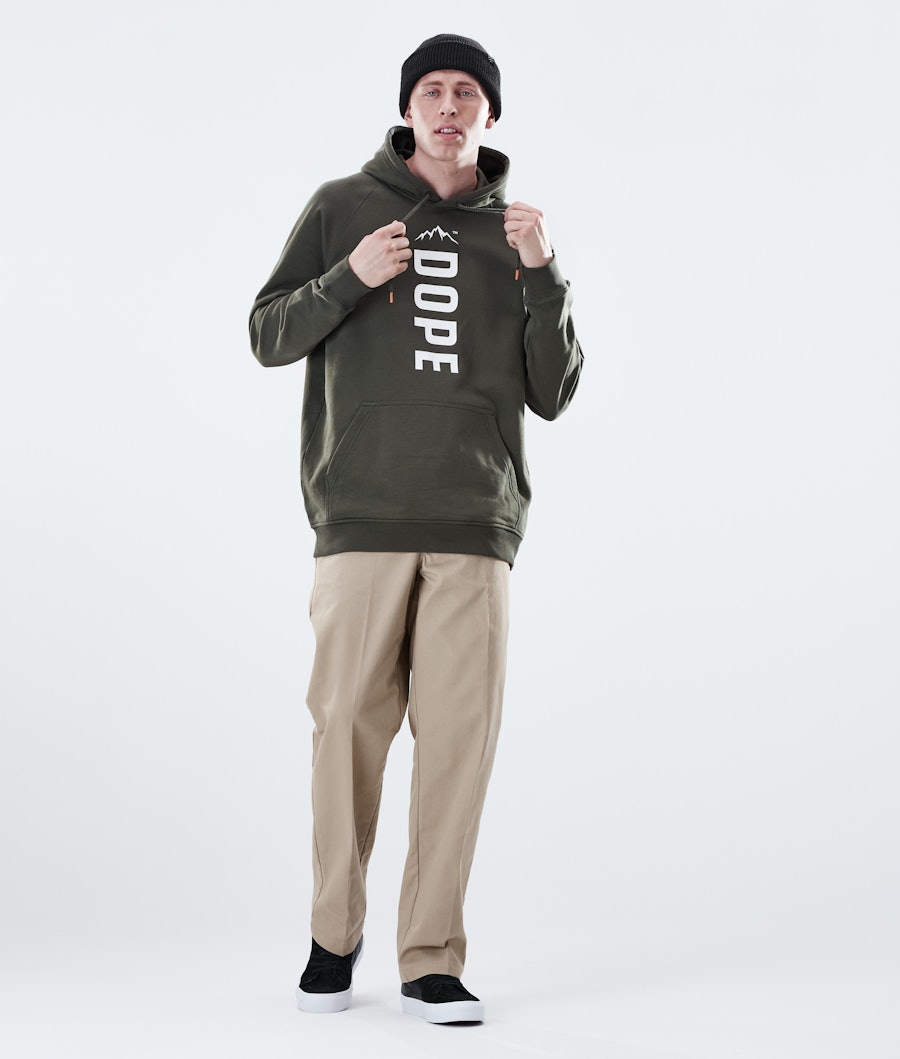 Dope Daily Capital Hoodie Olive Green