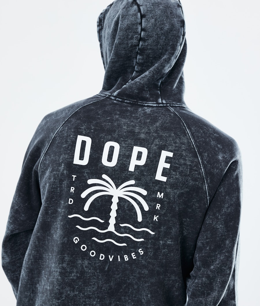 Dope Daily Palm Hoodie Bleached Black