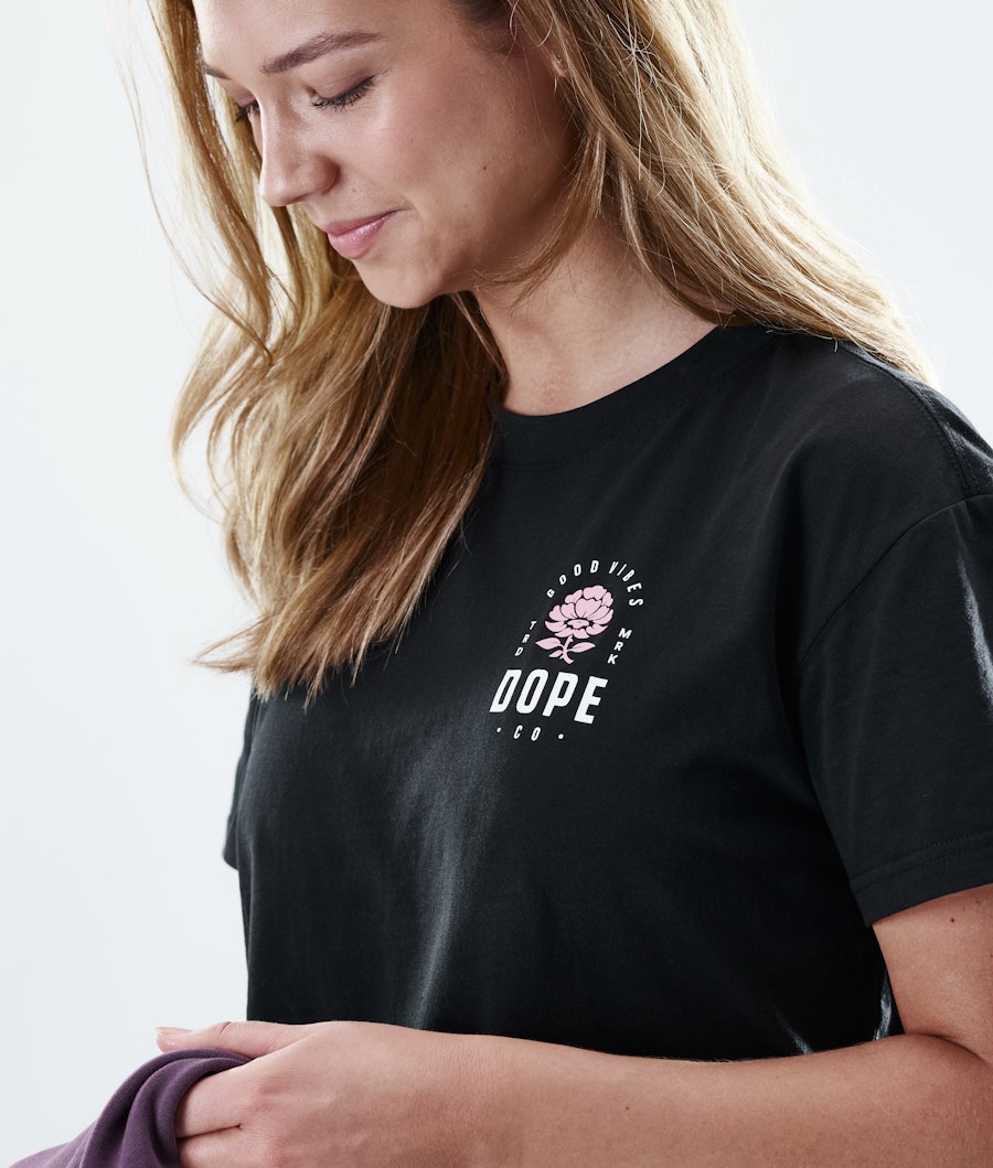 Dope Regular Rose T-shirt Femme Black