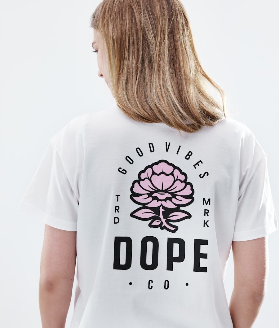 Dope Regular Rose T-shirt Femme White