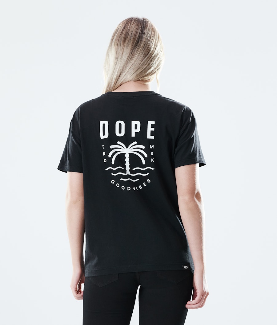 Dope Regular Palm T-shirt Dam Black