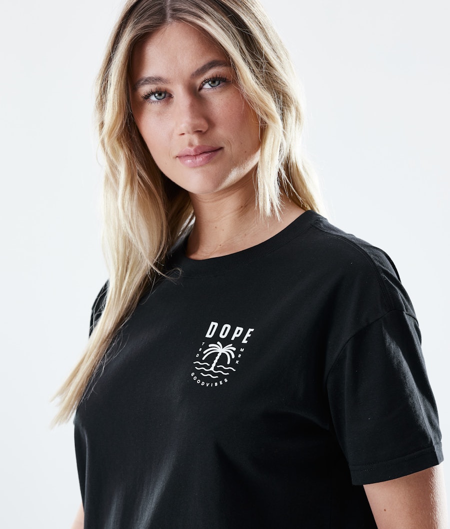 Dope Regular Palm T-shirt Dames Black