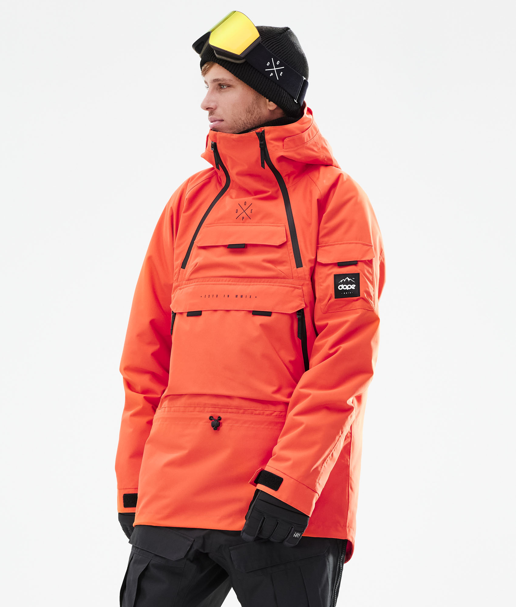 mens ski jacket orange