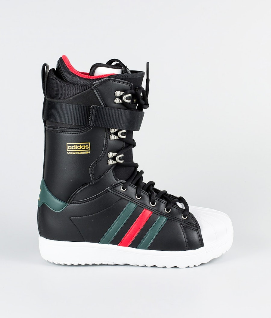 Adidas Snowboarding Superstar Adv Snowboard Boots Core Black/Mineral Green/Scarlet
