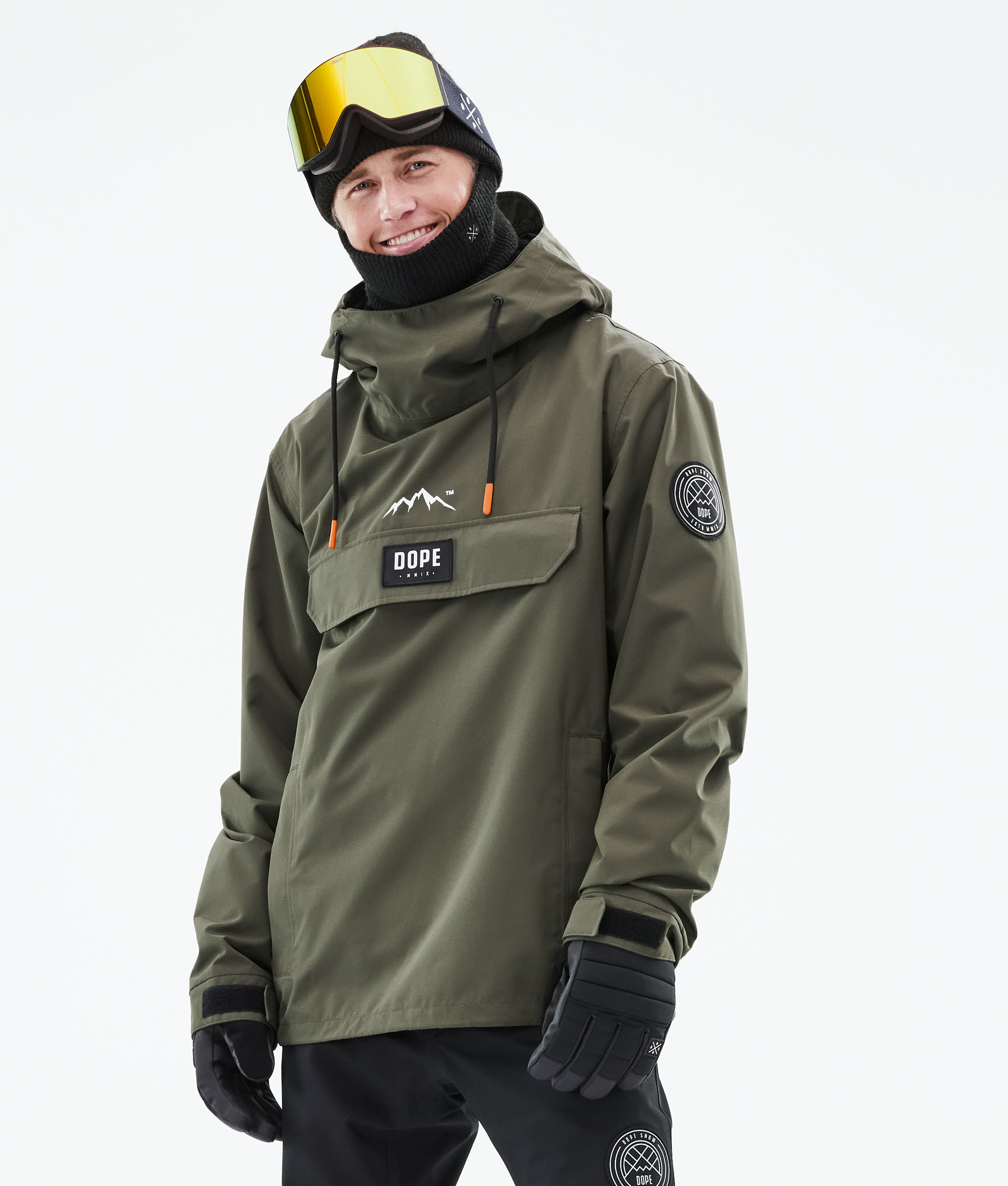 dark green ski jacket