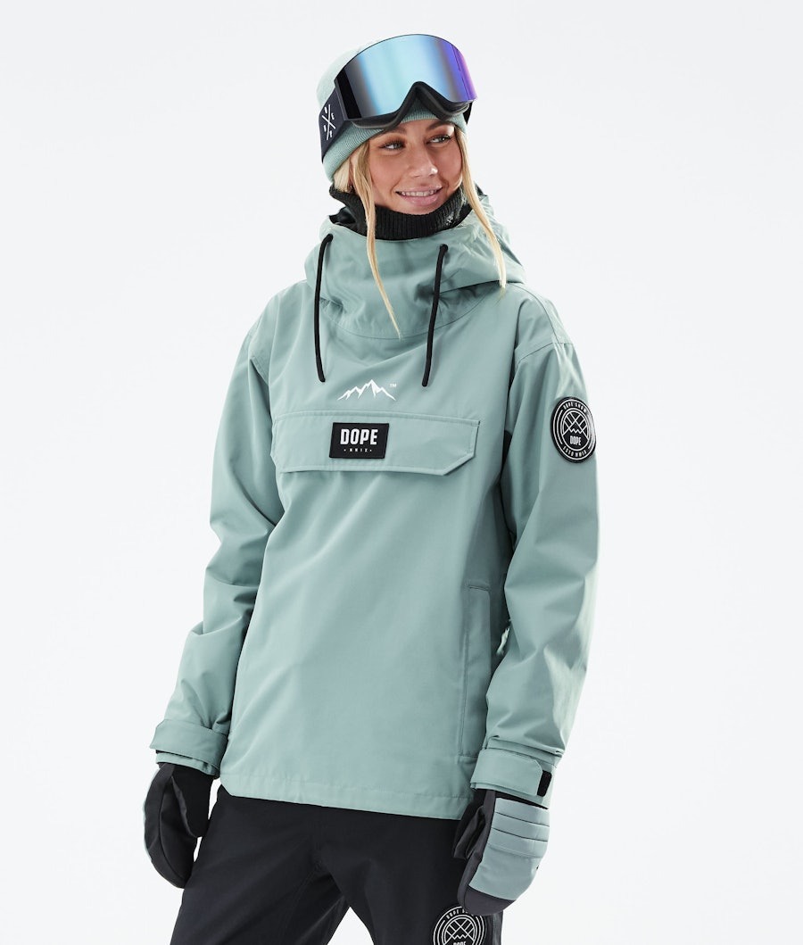 Dope Blizzard PO W Women's Snowboard Jacket Faded Green