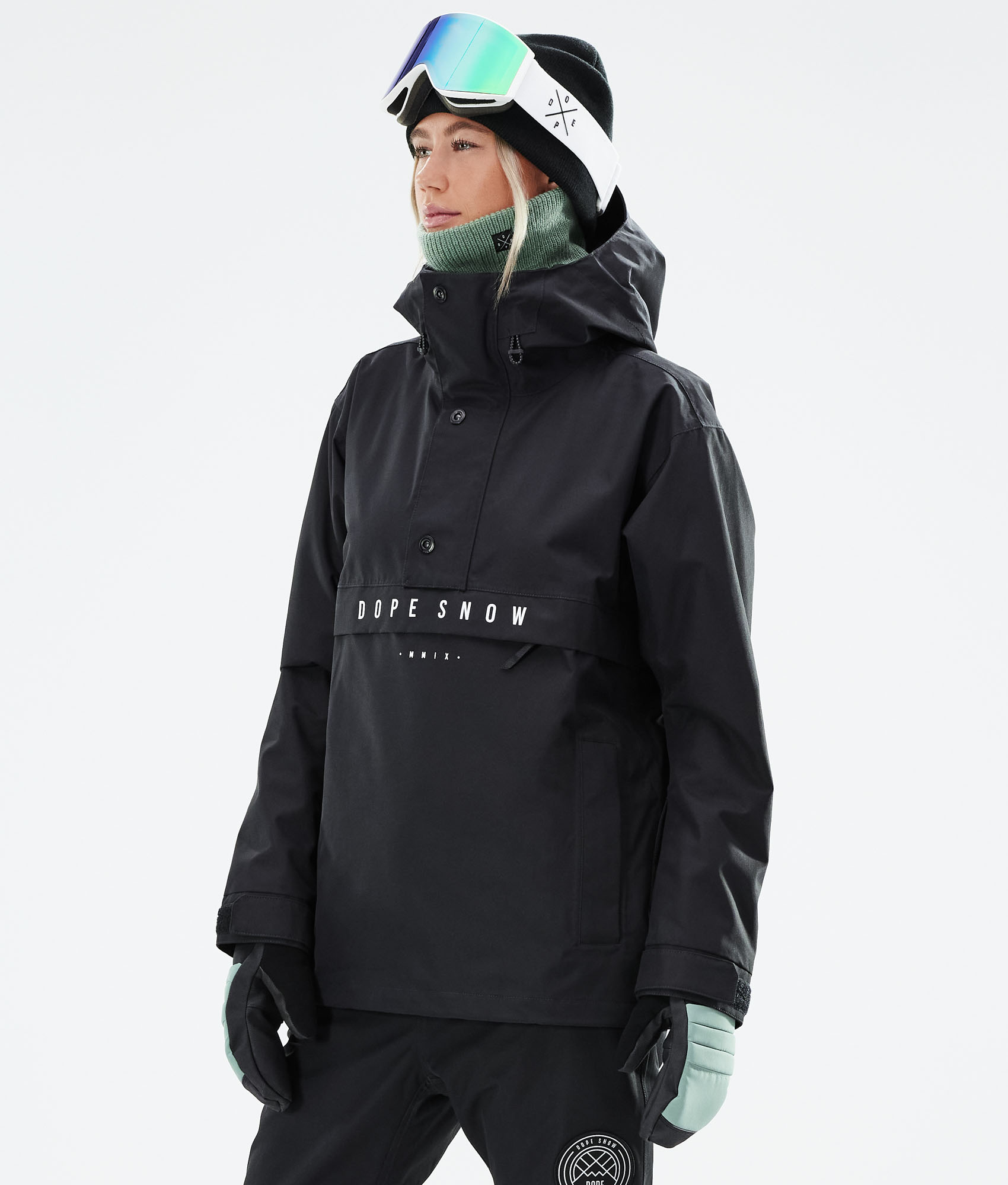 black snowboard jacket