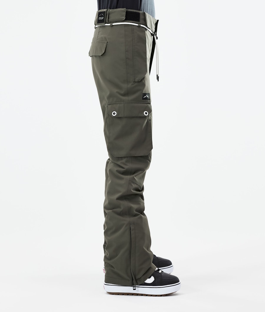 Dope Iconic W Pantalon de Snowboard Femme Olive Green