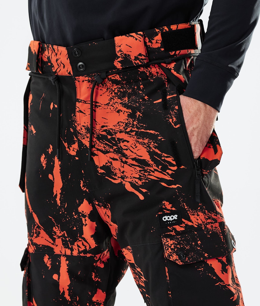 Dope Iconic Snowboard Pants Paint Orange