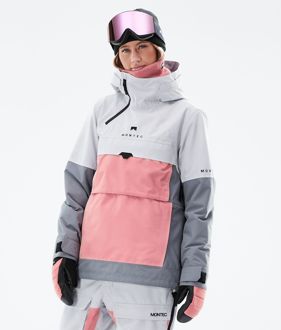 Montec Dune W Veste de Ski Femme Light Grey/Pink/Light Pearl