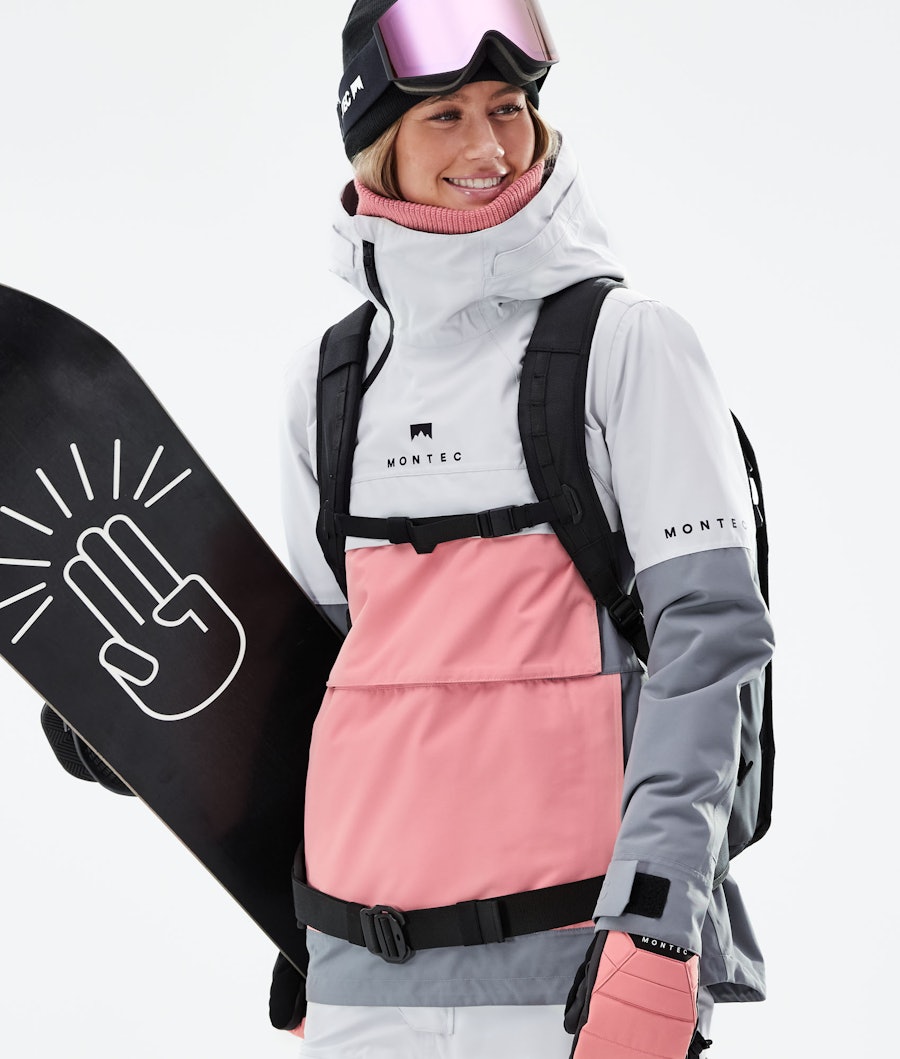 Montec Dune W Snowboard jas Dames Light Grey/Pink/Light Pearl