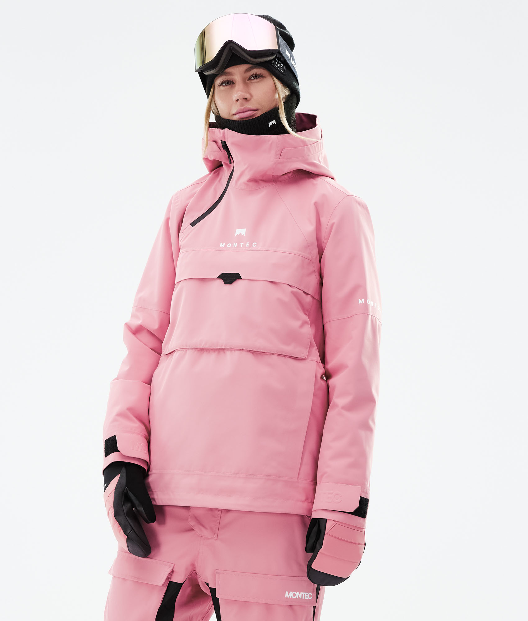 light pink ski jacket