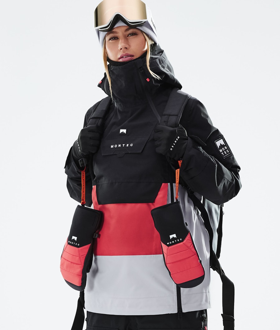 Montec Doom W Snowboard jas Dames Black/Coral/Light Grey