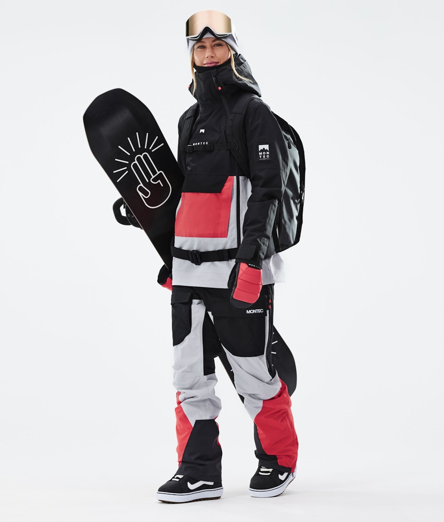 Montec Doom W Veste Snowboard Femme Black/Coral/Light Grey