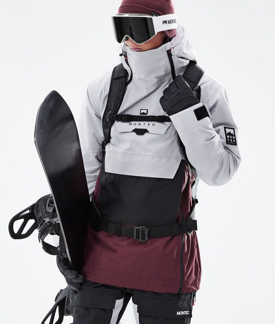 Montec Doom Snowboardjacka Light Grey/Black/Burgundy