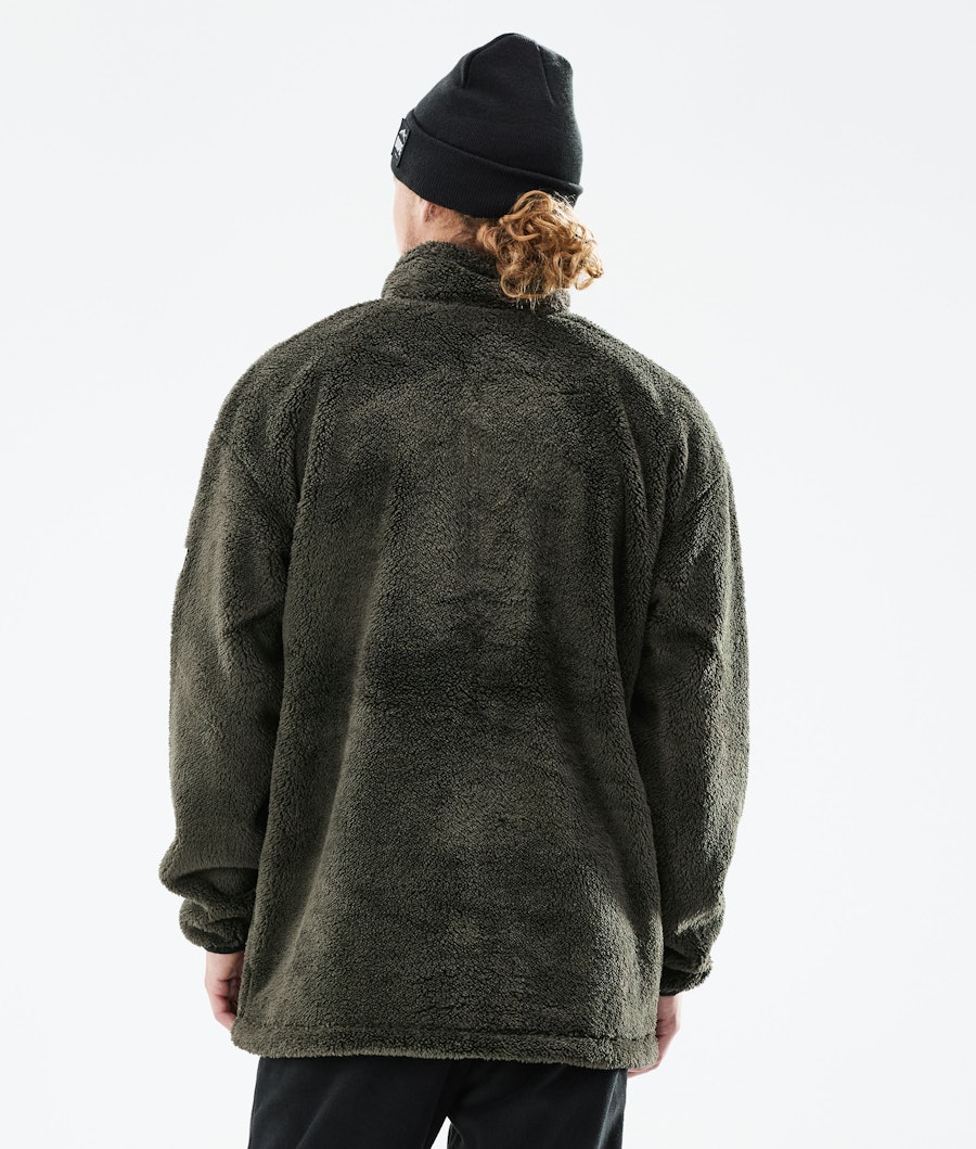 Dope Pile Fleece Sweater Olive Green