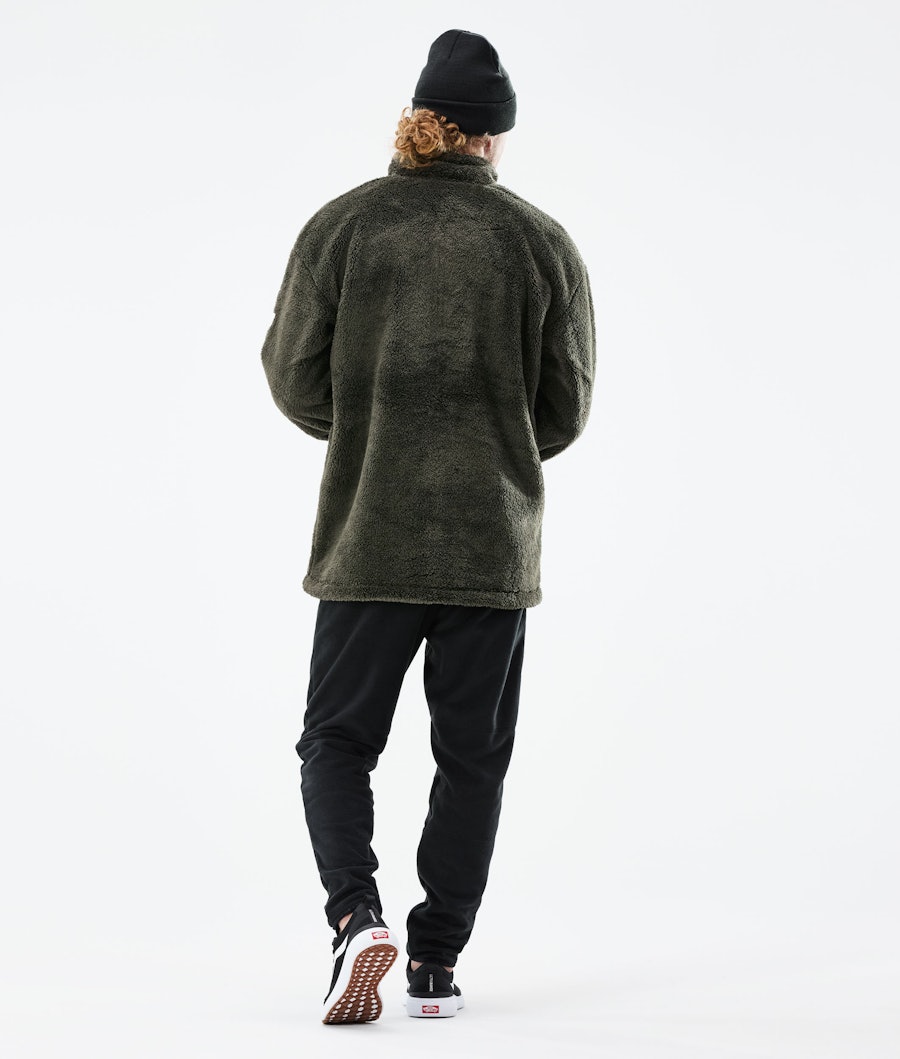 Dope Pile Sweat Polaire Olive Green