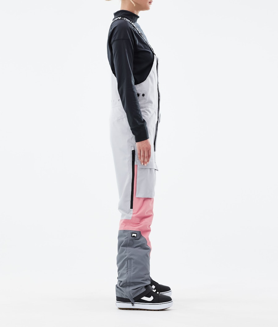 Montec Fawk W Pantalon de Snowboard Femme Light Grey/Pink/Light Pearl