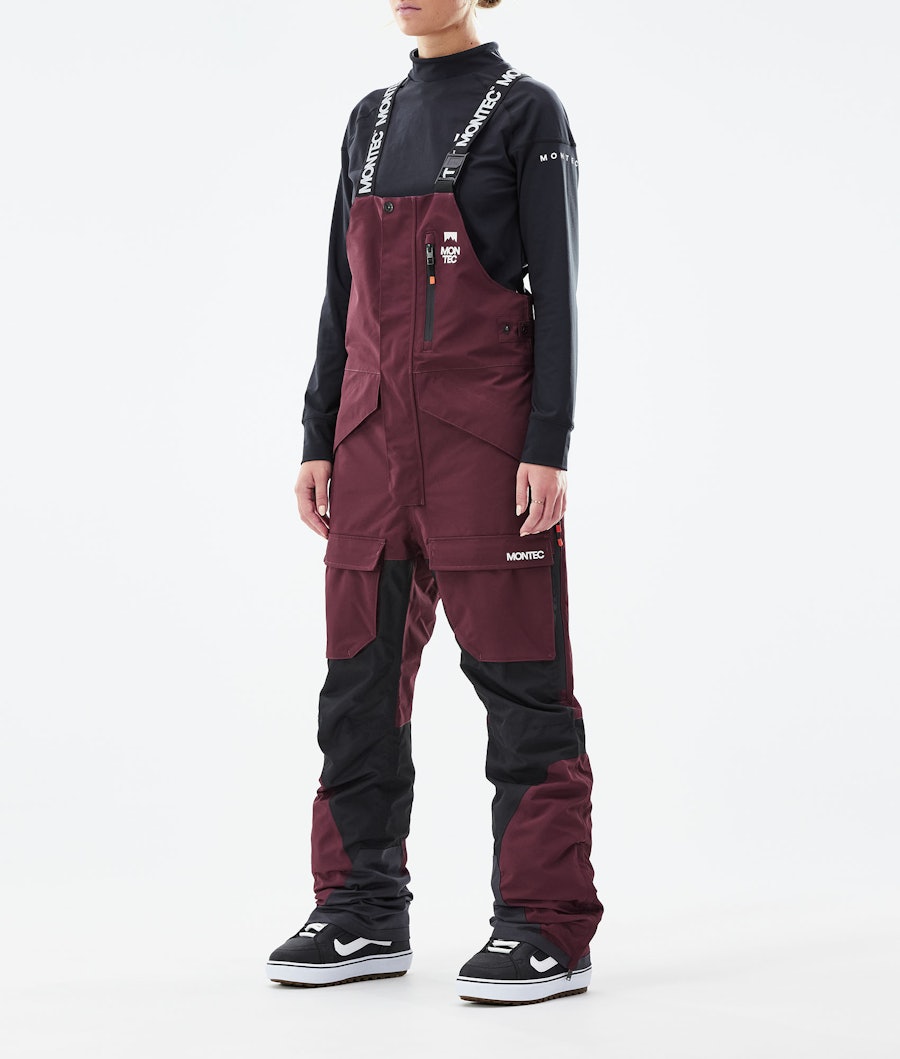 Montec Fawk W Pantalon de Snowboard Burgundy/Black
