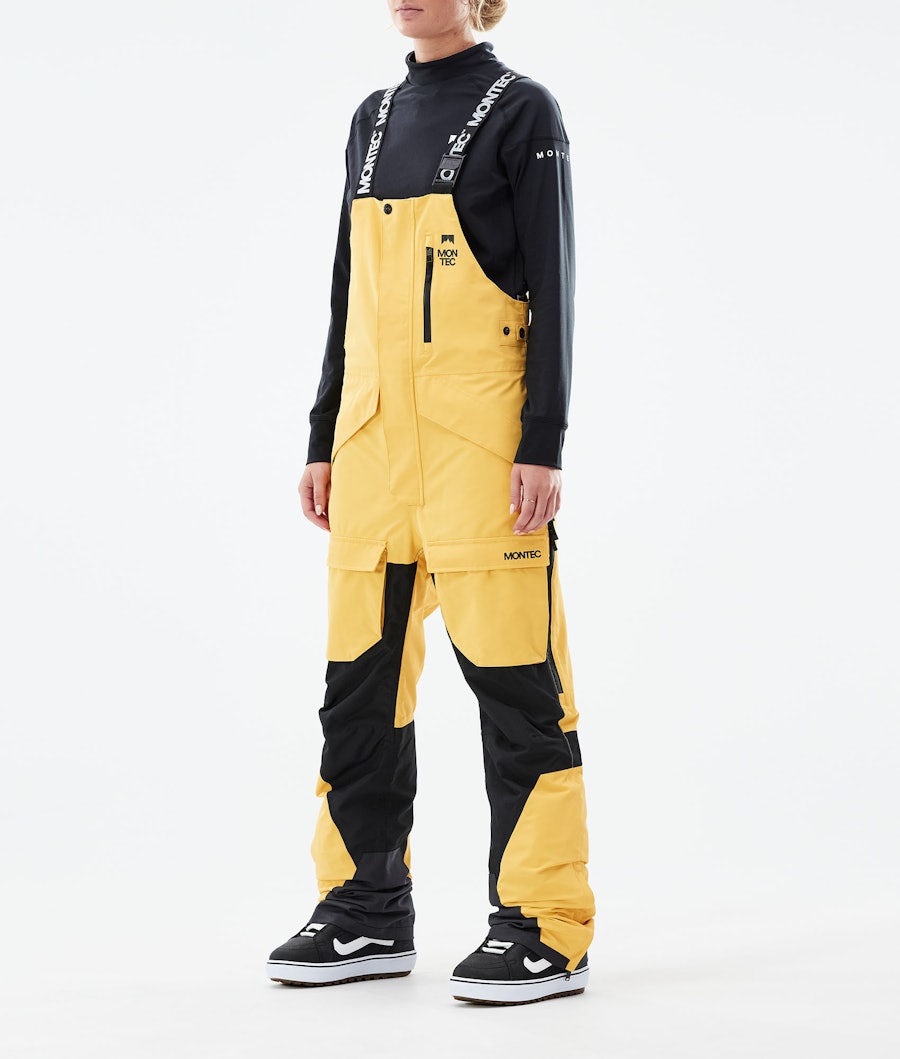 Montec Fawk W Pantalon de Snowboard Femme Yellow/Black